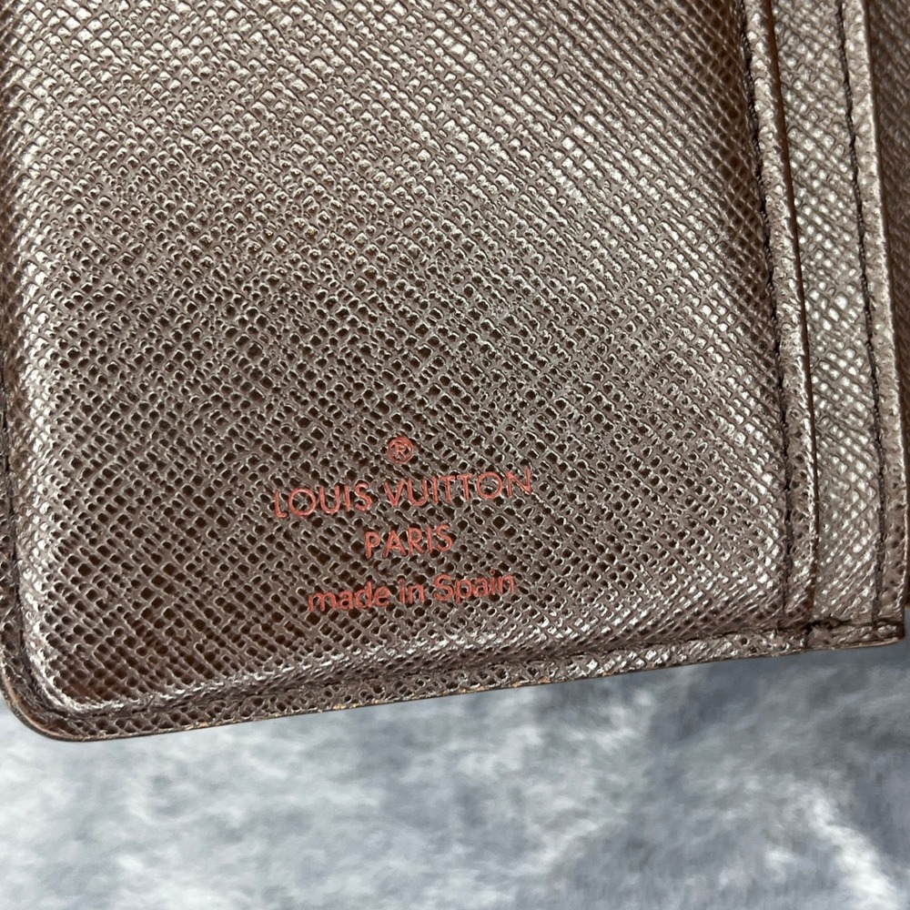 Louis Vuitton Damier Ebene Wallet Coin Purse Bifold Small EUC CODE: CA 1015 - Picture 9 of 10